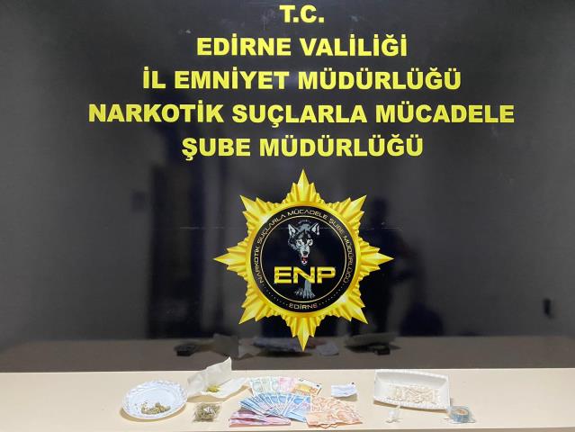 Edirne’de evde uyuşturucu ele geçirilmesiyle ilgili 3 zanlı yakalandı