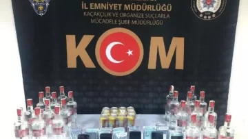 Edirne’de çok miktarda gümrük kaçağı içki ve tütün ürünü ele geçirildi